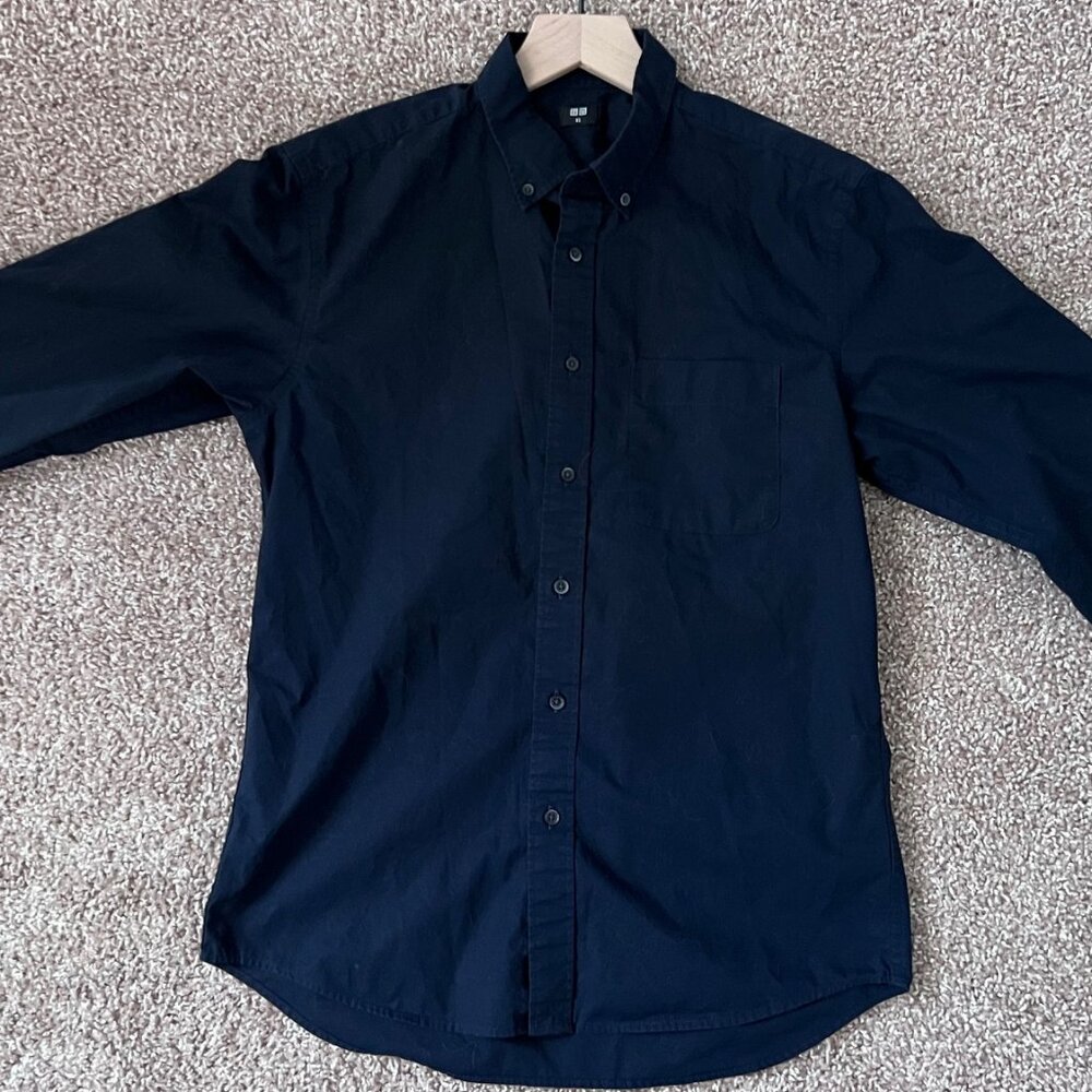 Used Uniqlo Broadcloth Shirt - XS Navy